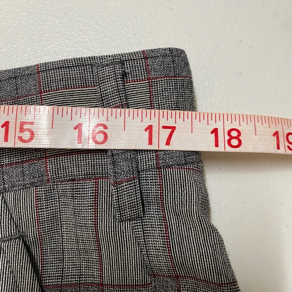 Vtg Bespoke 2 Piece Suit Mens 36R Gray Windowpane Plaid Dandy Heritage Ivy